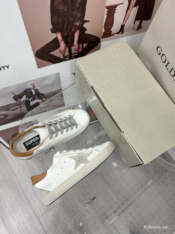 2025 Unisex GGDB White Brown Leather Sneaker MJ00260