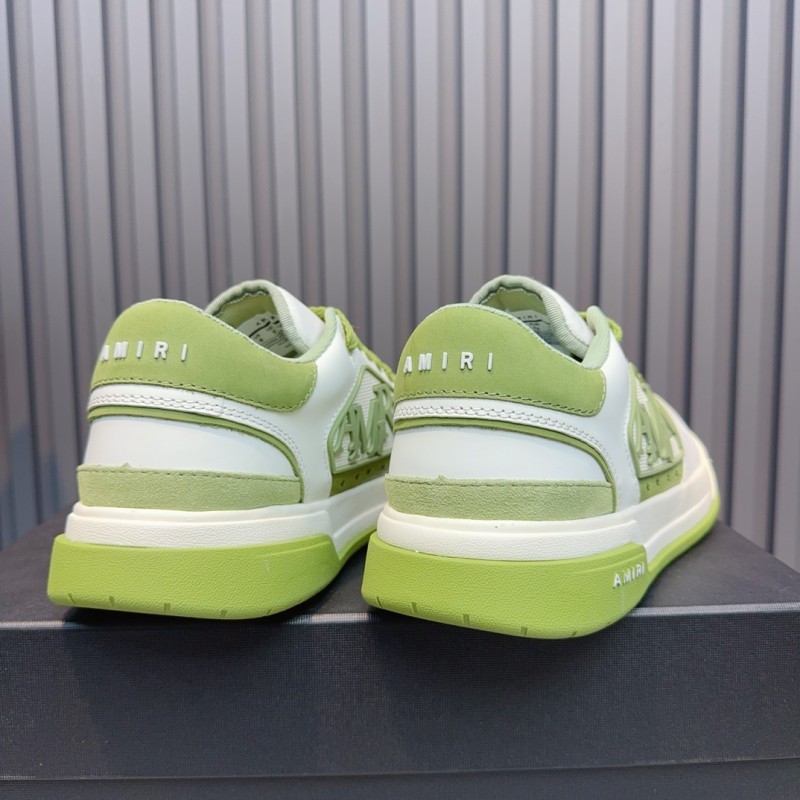 2025 Unisex Amiri Green White Leather Sneakers MJ00360