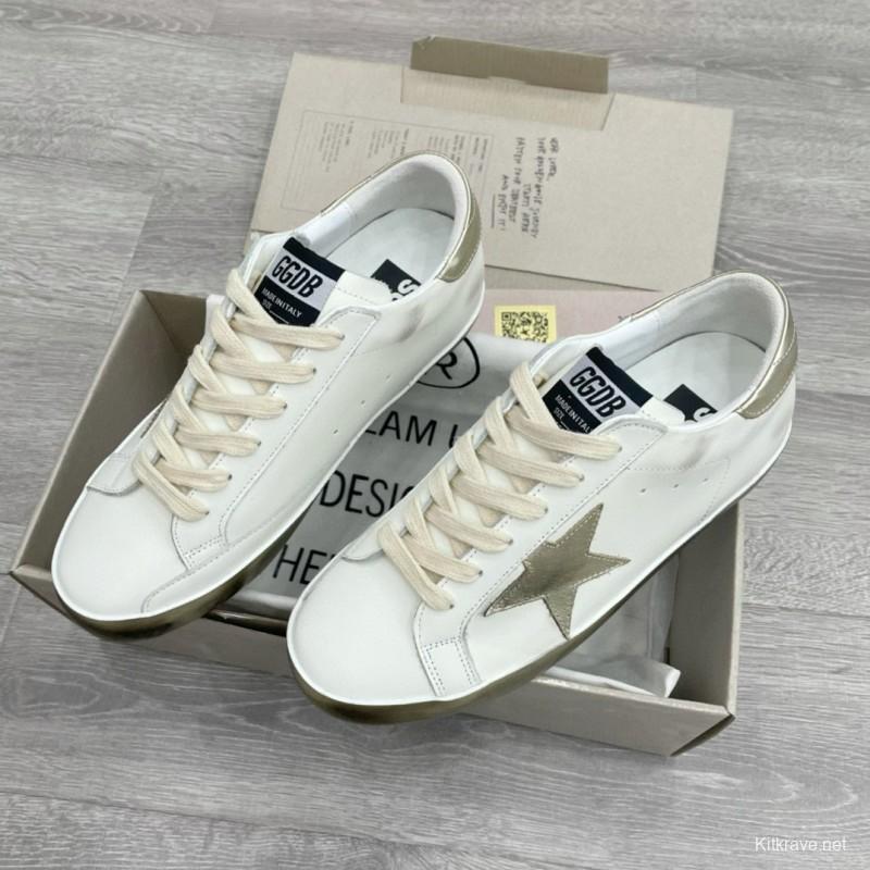 2025 Men GGDB White Beige Leather Sneakers