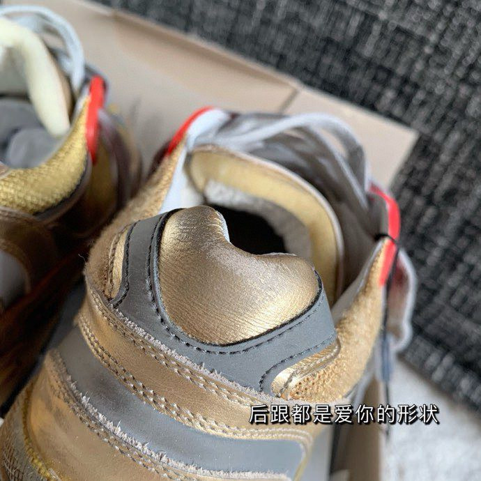 2024 Unisex GGDB Beige Grey Red Leather Mesh Sneakers