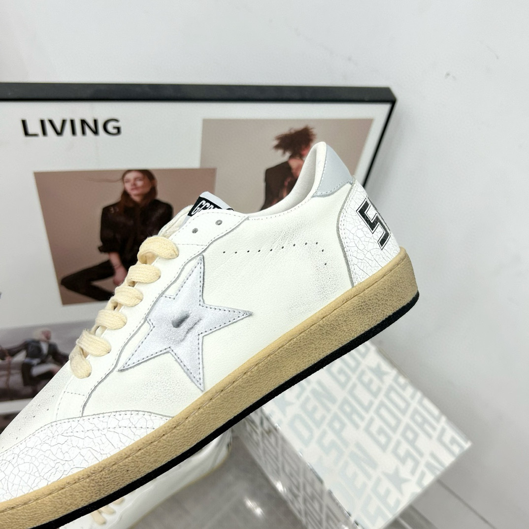 2024 Unisex GGDB White Grey Leather Low Top Sneakers MJ00260