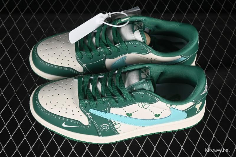 Nike Travis Scott x Fragment Design x Air Jordan 1 Low OG SP AJ1 Low Top Casual Sneakers - LD2025-030