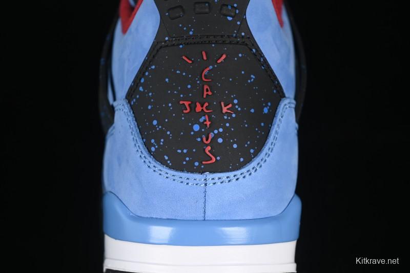 Nike Travis Scott Cactus Jack x Air Jordan 4 Retro AJ4 Collaboration Suede Blue - 308497-406