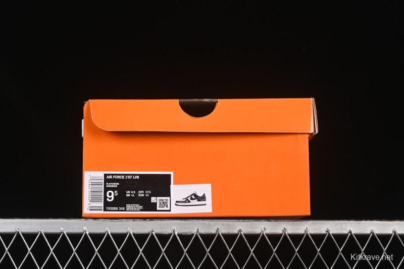 Nike Air Force 1 '07 Low LV Collaboration Black Leather Casual Sneakers - YX5066-349