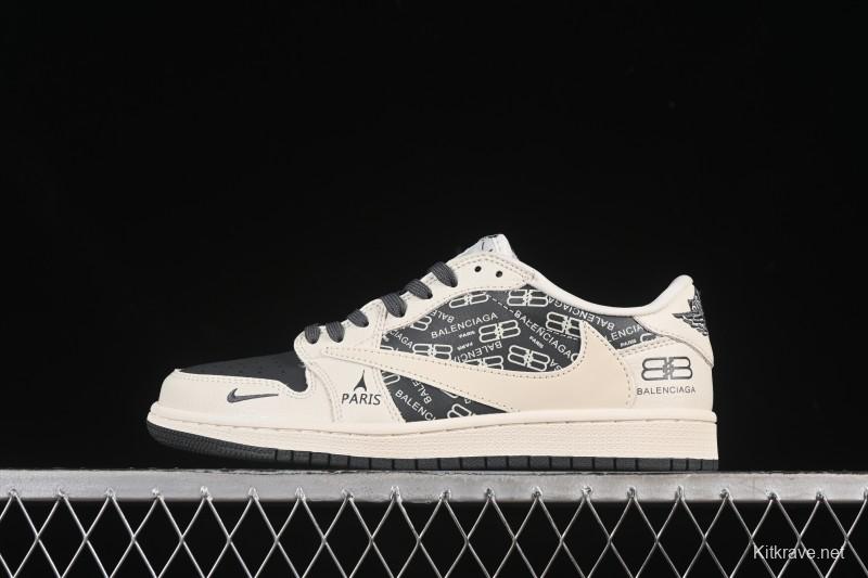 Nike Travis Scott x Fragment Design x Air Jordan 1 Low OG SP AJ1 Low Top Casual Shoes - LD2025-019