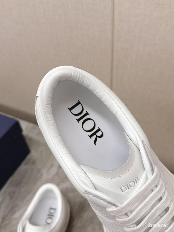 2025 Unisex Dior Black White Grey Leather Suede Sneakers Matchpoint KFY00300