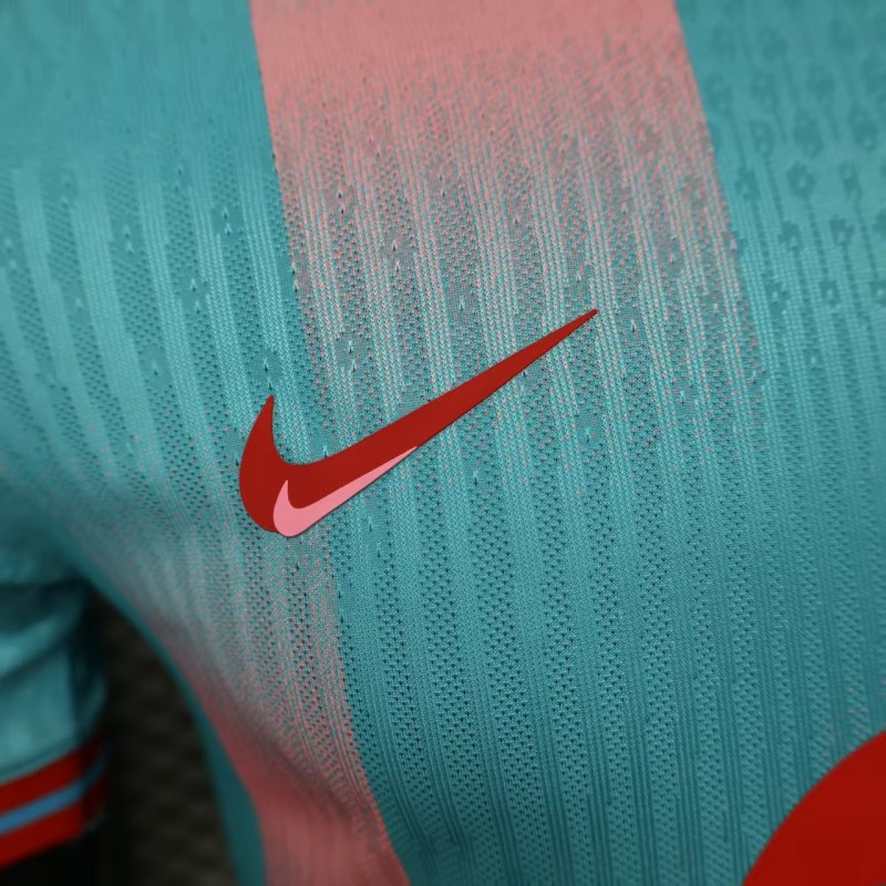 Player Version 25/26 Barcelona Sky Blue with Pink Gradient Stripe Jersey