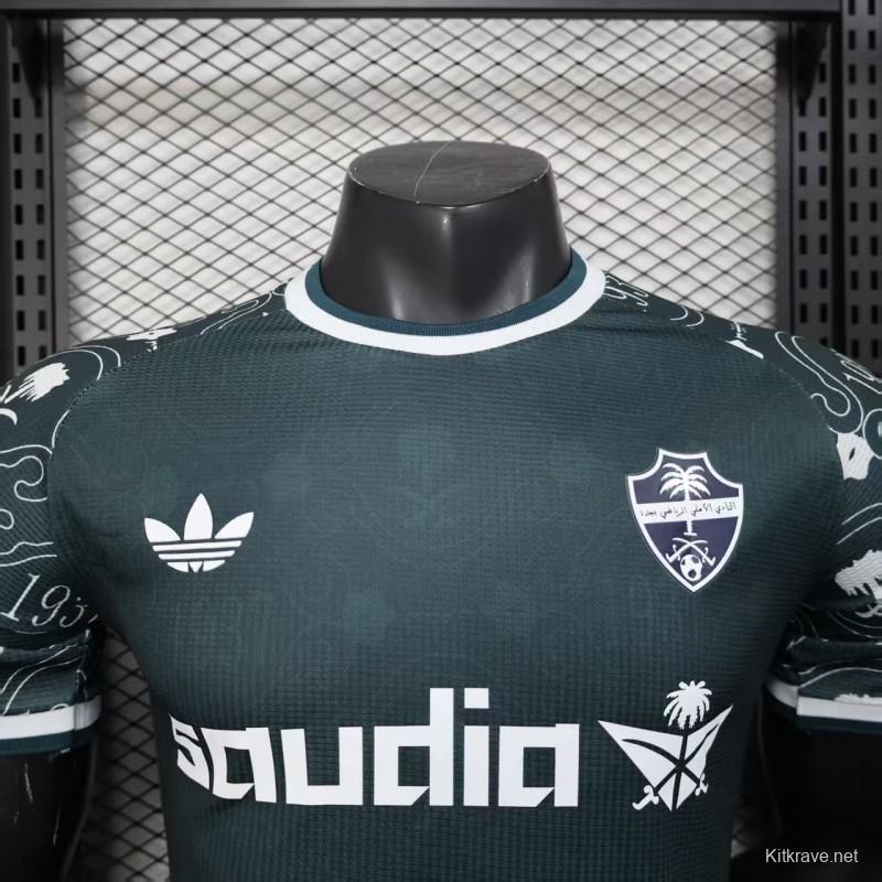 Player Version 25/26 Al-Ahli Saudi Dark Green with Traditional Arabic Pattern Jersey