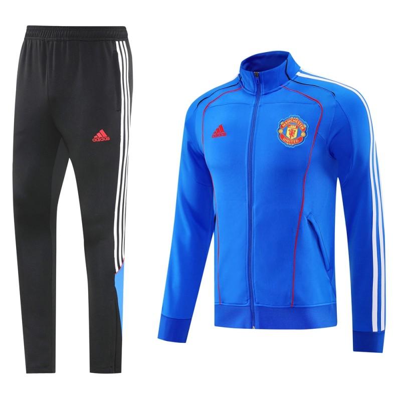 25/26 Manchester United Blue Full Zipper Jacket +Long Pants