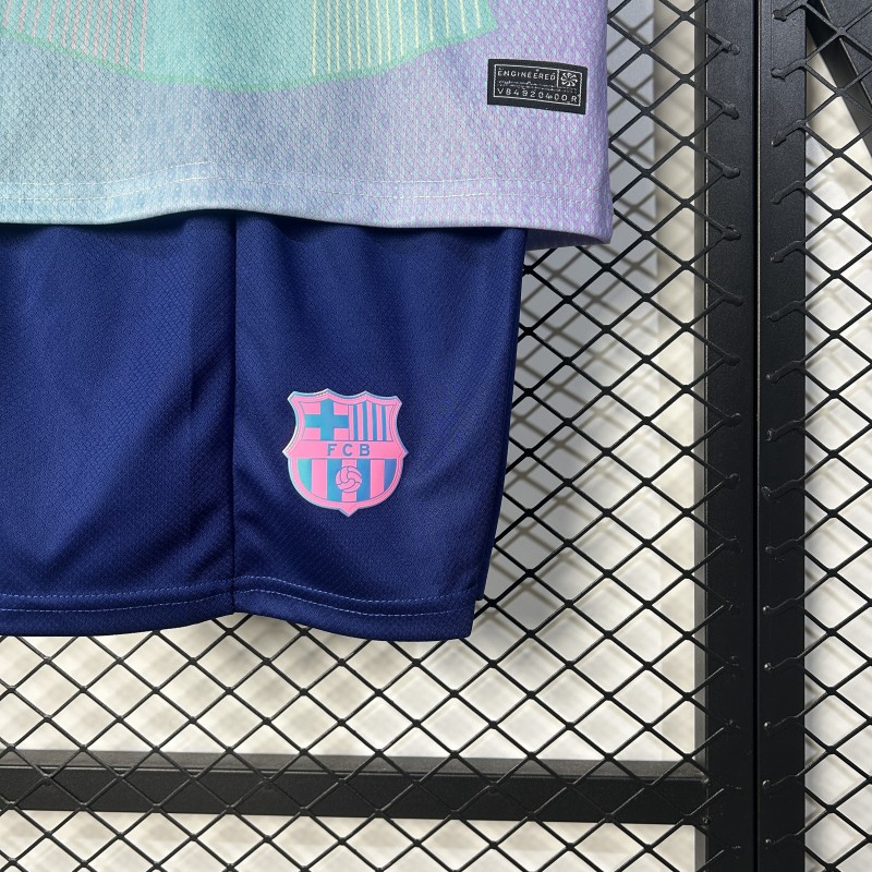 25/26 Kids Barcelona Blue Gradient with Spotify Jersey