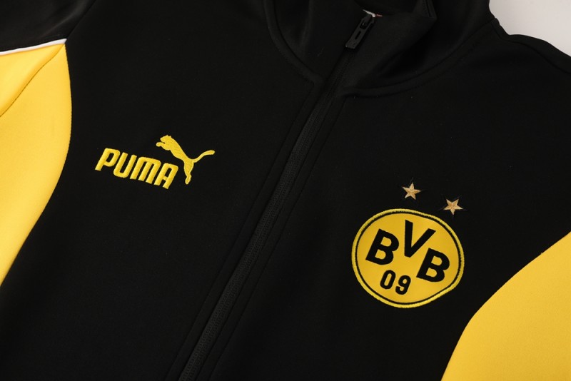 25/26 Borussia Dortmund Black/Yellow Full Zipper Jacket +Long Pants