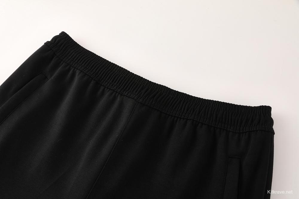 25/26 Juventus Black Hoodie Full Zipper Jacket + Long Pants