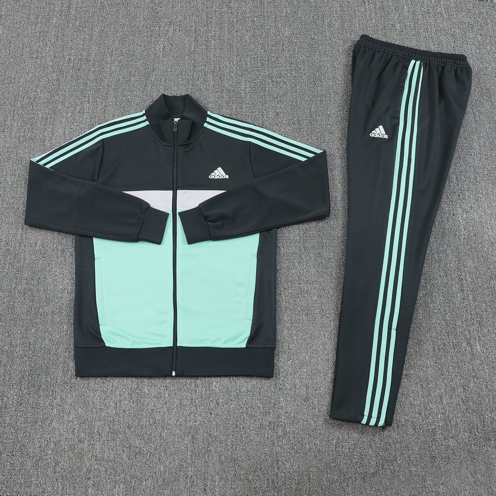 2025 Adidas Dark Grey Full Zipper Jacket +Long Pants