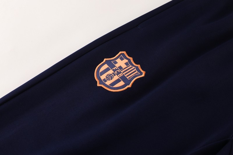 25/26 Barcelona Navy/Orange Full Zipper Jacket +Long Pants