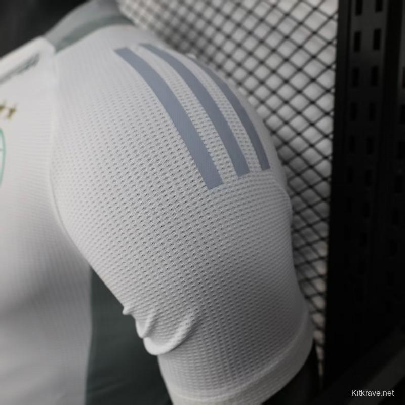 Player Version 2025 Algeria White with Traditional Pattern Jersey