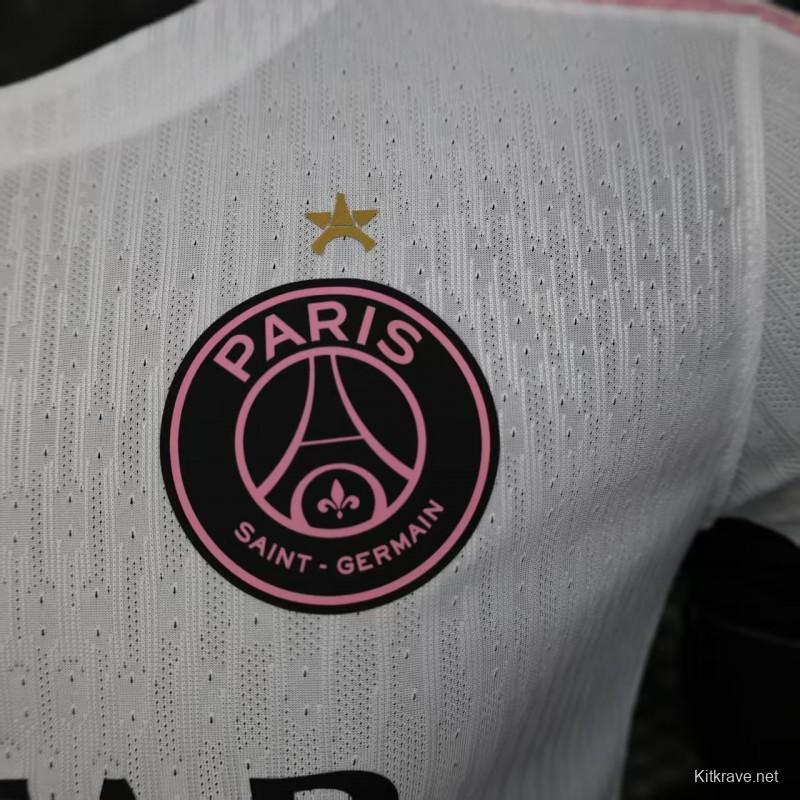 Player Version 25/26 Paris Saint-Germain White with Pink Trim Jersey