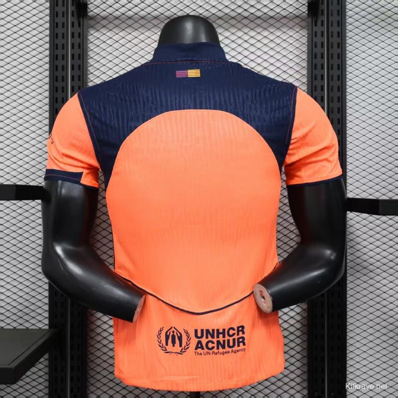 Player Version 25/26 Barcelona Third  Orange Jersey