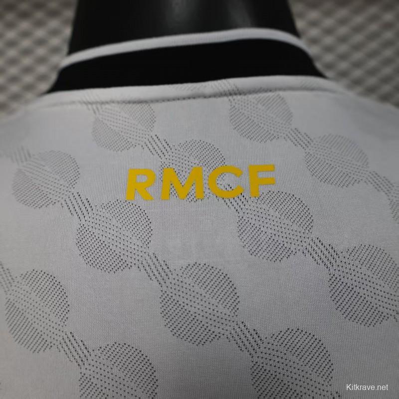 Player Version 25/26 Real Madrid White with Geometric Pattern Jersey
