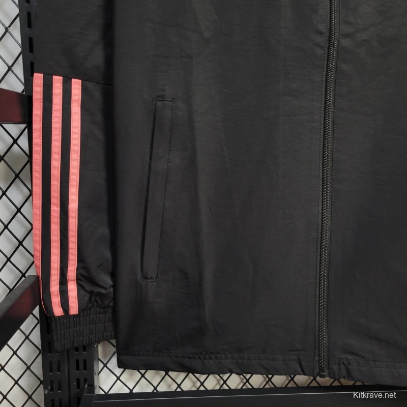 25/26 Bayern Munich Jacket Black Windbreaker