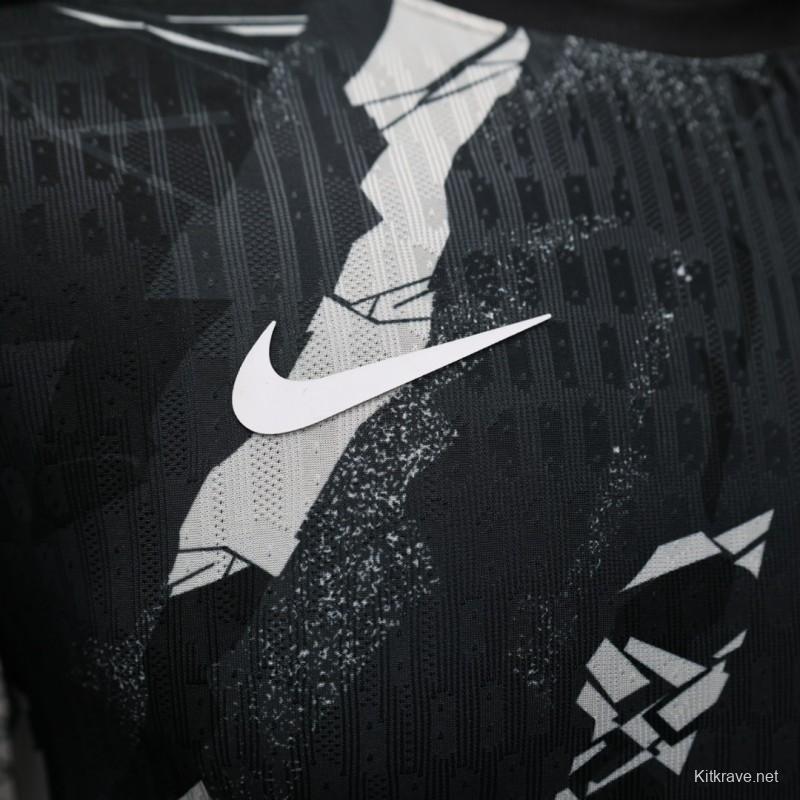 Player Version 25/26 FC 
Al-Ittihad Black with Abstract Camouflage Pattern Jersey