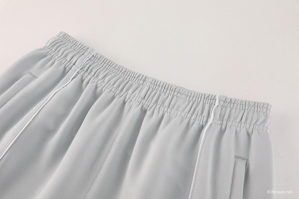 25/26 Real Madrid Grey Full Zipper Jacket + Long Pants