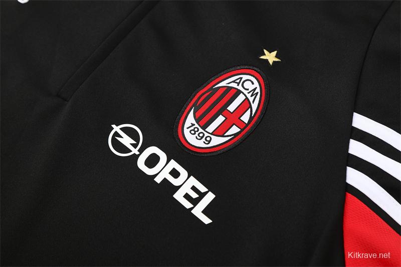 Retro 03/04 AC Milan Black Half Zipper Jacket