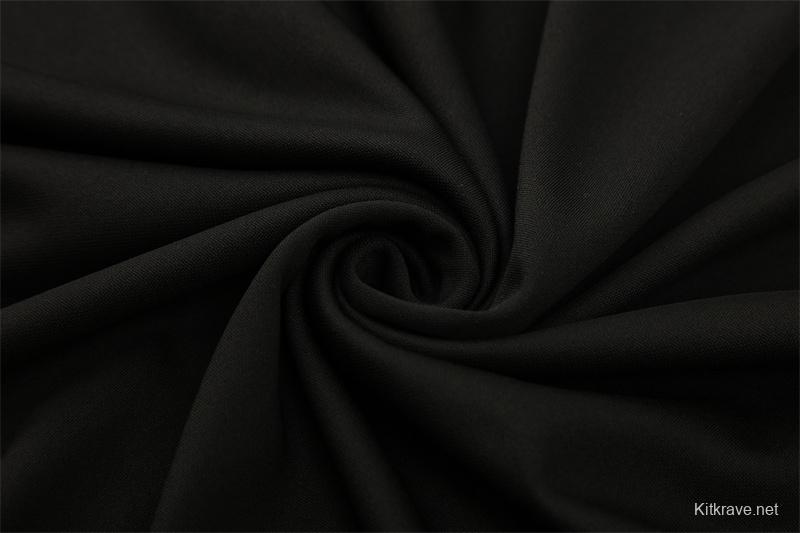 25/26 Portugal Black Half Zipper Jacket+Long Pants