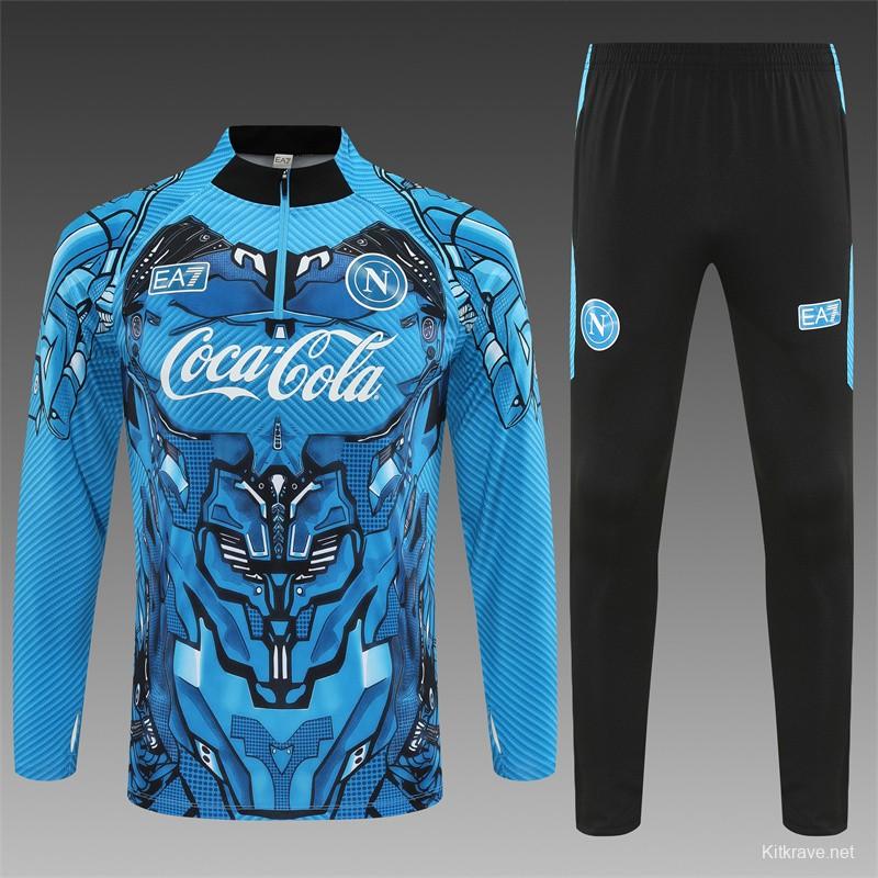 25/26 Napoli Light Blue Camouflage Half Zipper Jacket+Long Pants