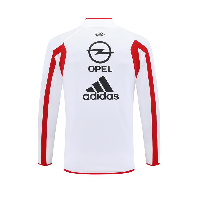 Retro 05/06 AC Milan White Half Zipper Jacket+Long Pants