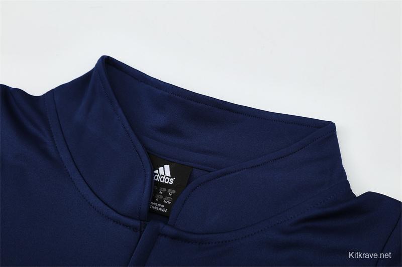 Retro 03/04 Real Madrid Royal Blue Half Zipper Jacket