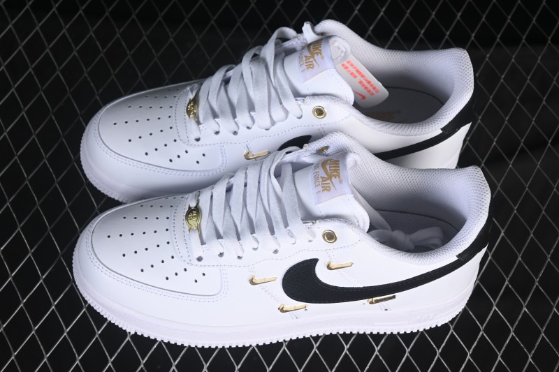 Nike Air Force 1'07 Low Four Hook Black White Casual Sneakers - ZH0316-113