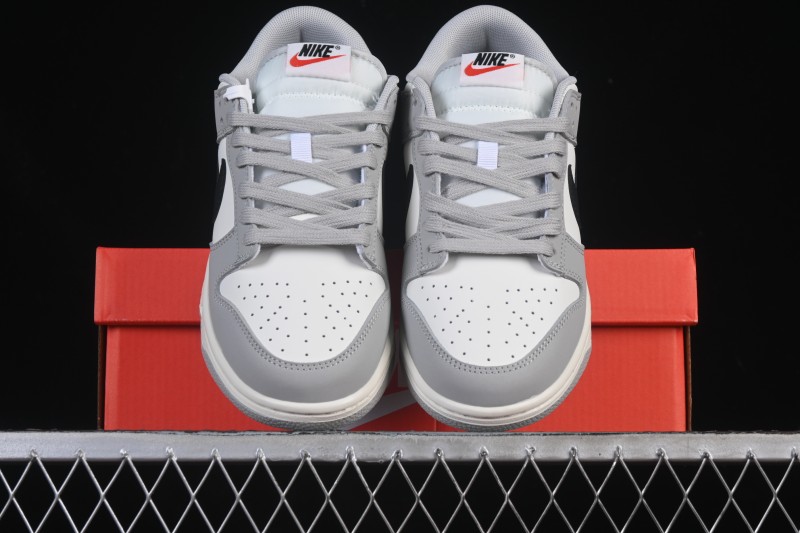 Nike SB Dunk Low White Black Grey Low-Top Casual Skate Shoes - IB3079-101