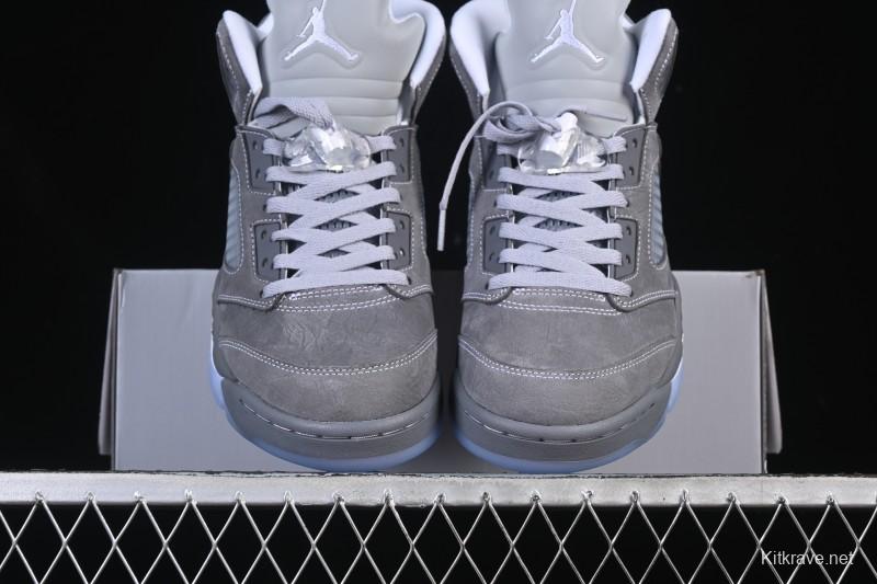 Nike Air Jordan 5 Retro Basketball Shoes with Wolf Grey Design - DD0587-002