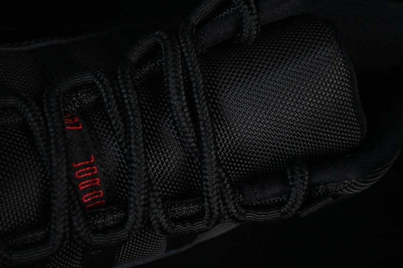 Nike Air Jordan 11 Retro Black Red Basketball Shoes - 378037-326
