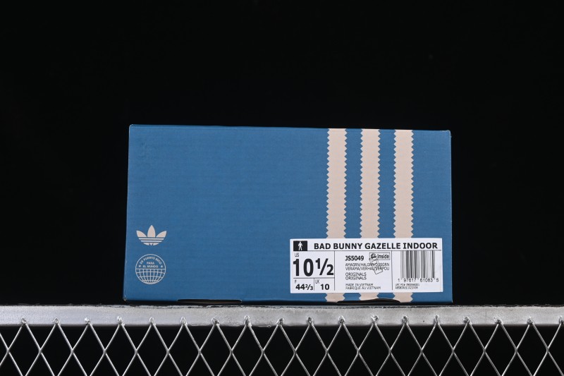 Adidas Bad Bunny x Adidas Gazelle Indoor Retro Casual Slip-Resistant Wear-Resistant Low-Top Skate Shoes - JS5049