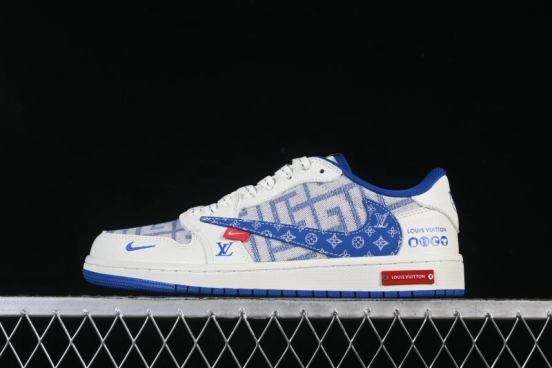 Nike Travis Scott x Fragment Design x Air Jordan 1 Low OG SP AJ1 Low Top Casual Sneakers - SC0601-055