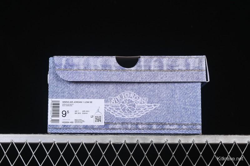 Nike Air Jordan 1 Low Denim Worn Blue Retro Basketball Shoes - HQ2004-400