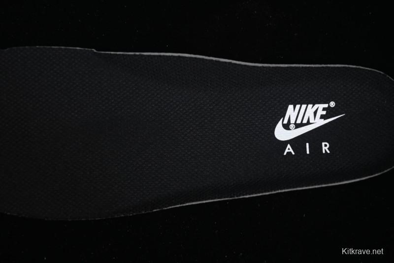 Nike Air Force 1'07 Low Black White Cracked Leather Casual Sneakers - ZH0316-118