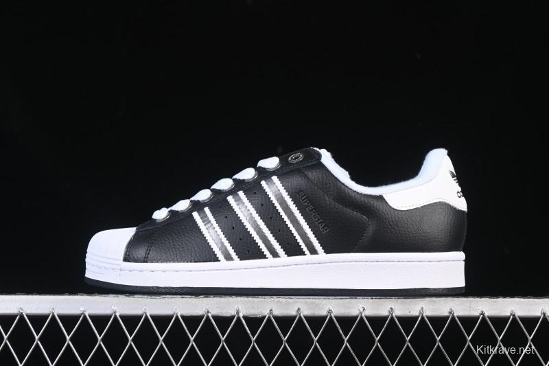 Adidas Superstar II J Casual Sneakers with Shell Toe Design - JQ0314