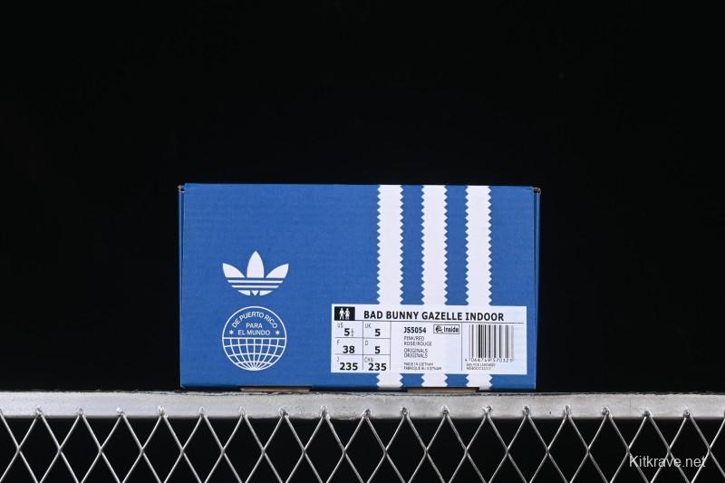 Adidas Gazelle Indoor Bad Bunny Collaboration Retro Low-Top Skate Shoes - JS5054