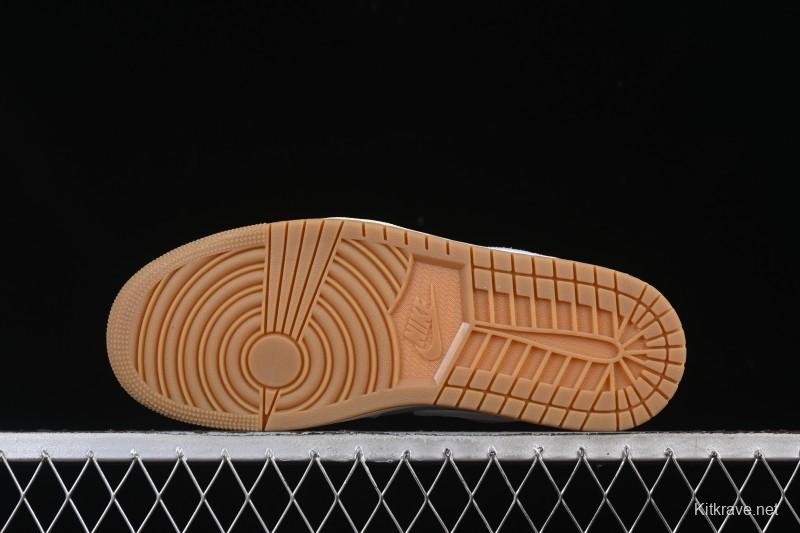 Nike Air Jordan 1 Low Denim Worn Blue Retro Basketball Shoes - HQ2004-400