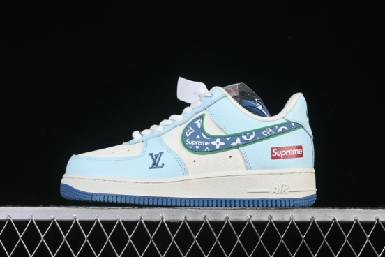 Nike Air Force 1 '07 Low LV Collaboration White Blue Casual Sneakers - YF9511-809