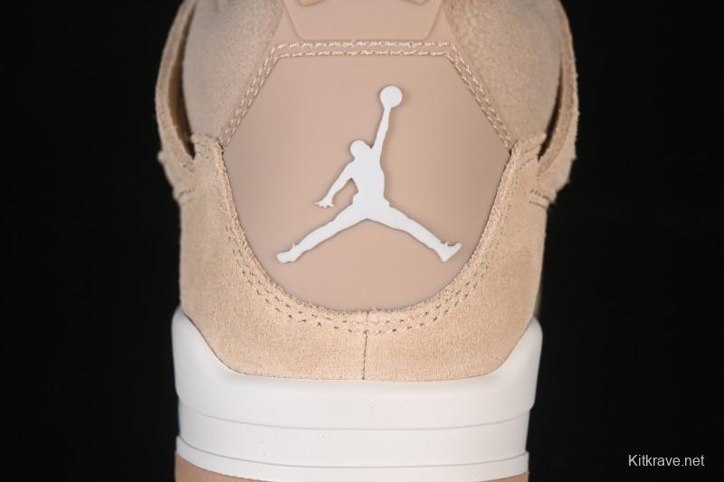 Nike Air Jordan 4 Retro Cozy Girl Warm Yellow Sneakers - HV0823-200