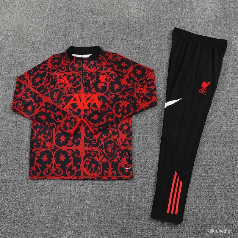 25/26 Liverpool Red Camouflage Half Zipper Jacket+Long Pants