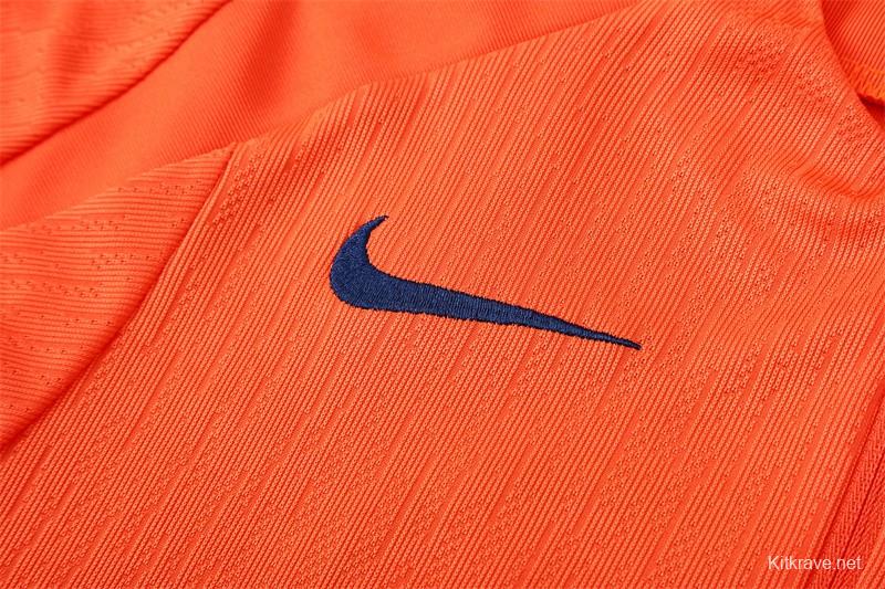 Player Version 25/26 Barcelona Orange T90 Half Zipper Jacket+Long Pants