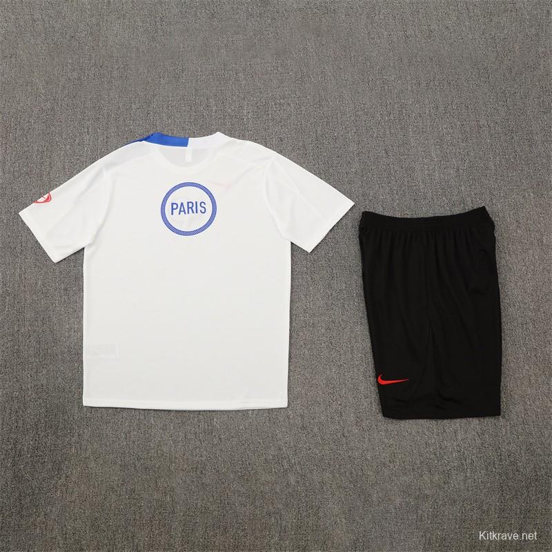 25/26 PSG White T90 with XS Short Sleeve+Soccer Shorts