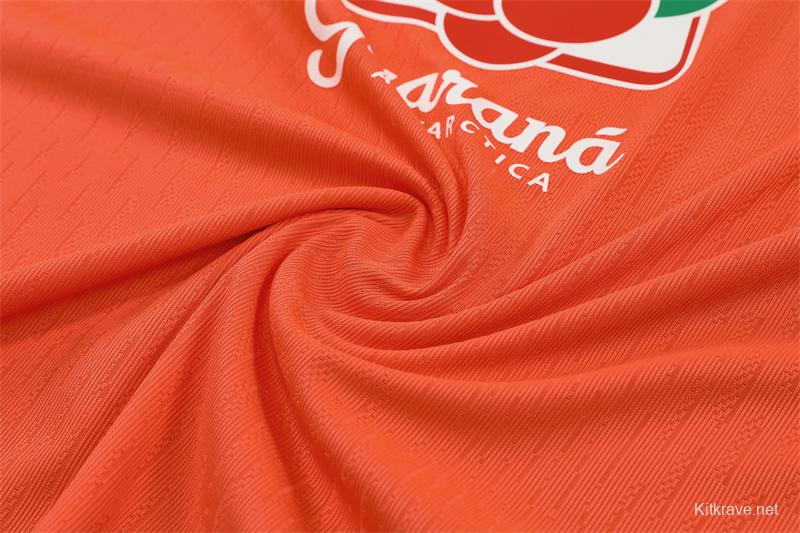 Player Version 25/26 Brazil Orange Half Zipper Jacket+Long Pants