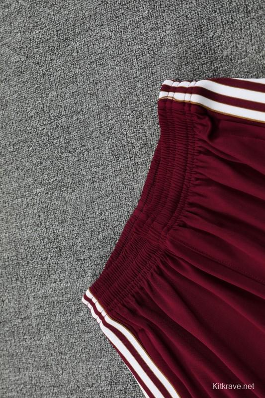 25/26 Arsenal Adidas Original Wine Short Sleeve Jersey+Shorts