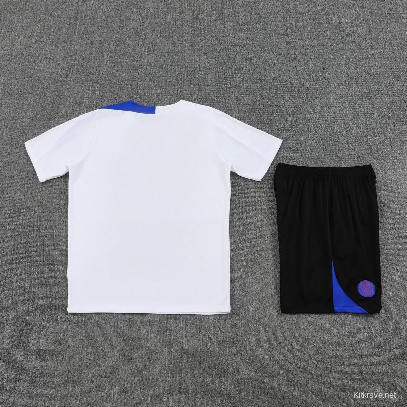 25/26 PSG White Short Sleeve Jersey+Shorts