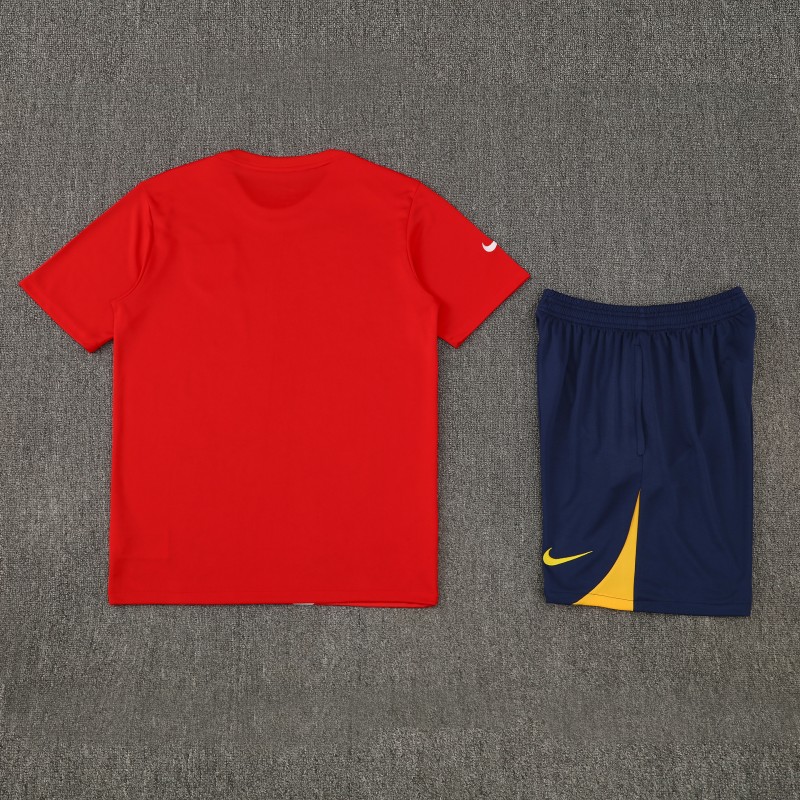25/26 Atletico Madrid Red/White Stripe Short Sleeve+Shorts